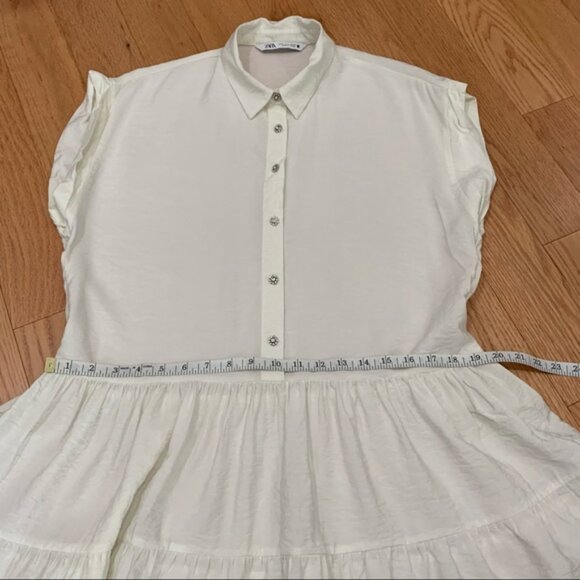 Zara extured iered hite cru ress - Picture 14 of 15